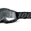 MASCHERA 100% ACCURI 2 OTG BLACK LENTE TRASPARENTE