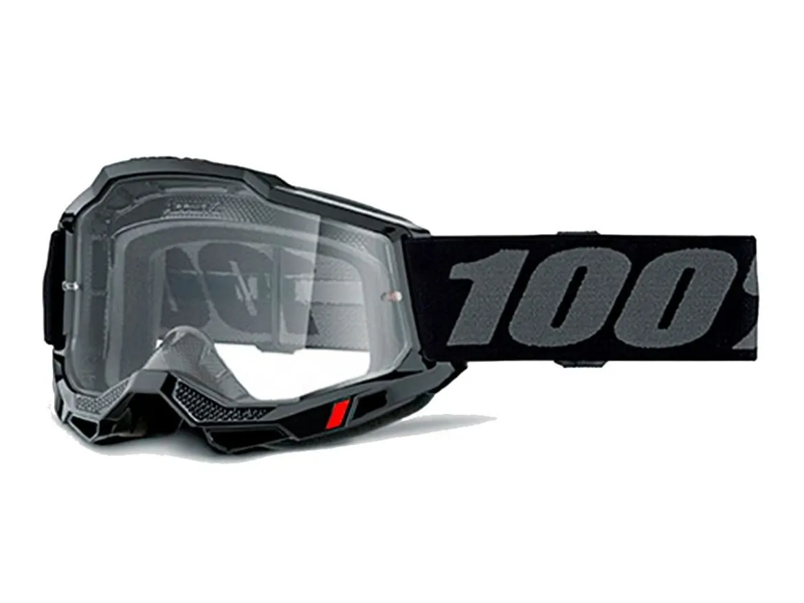 MASCHERA 100% ACCURI 2 OTG BLACK LENTE TRASPARENTE