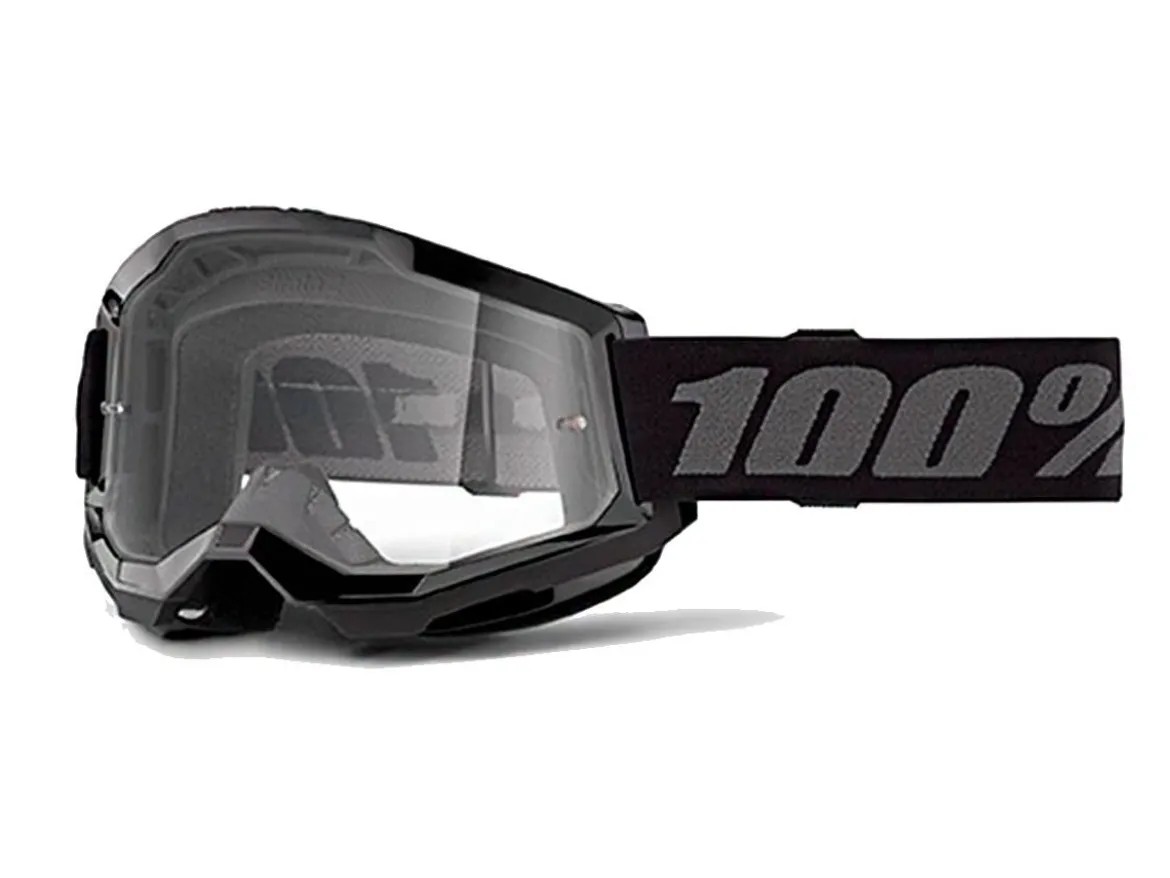 MASCHERA 100% STRATA 2 JUNIOR BLACK LENTE TRASPARENTE