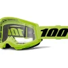 MASCHERA 100% STRATA 2 JUNIOR NEON YELLOW LENTE TRASPARENTE