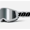 MASCHERA 100% STRATA 2 JUNIOR WHITE LENTE SPECCHIO ARGENTO