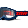 MASCHERA 100% STRATA 2 NAVY LENTE TRASPARENTE