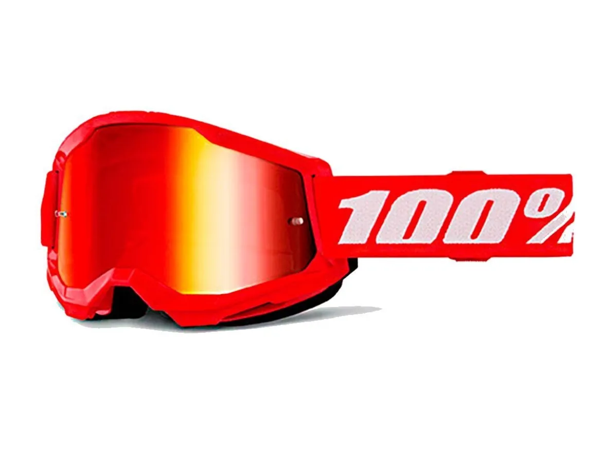 MASCHERA 100% STRATA 2 RED LENTE SPECCHIO ROSSA