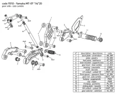 PEDANE ARRETRATE BONAMICI RACING REGOLABILI RACE YAMAHA YZF R1 2004-2006