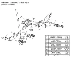 PEDANE ARRETRATE BONAMICI RACING REGOLABILI SUZUKI GSX-R 1000 2009-2016