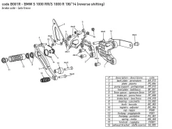 PEDANE ARRETRATE BONAMICI RACING REGOLABILI RACE BMW S 1000 RR HP4 2008-2014