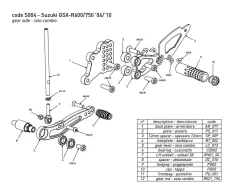 PEDANE ARRETRATE BONAMICI RACING REGOLABILI SUZUKI GSX-R 600 / 750 2006-2010