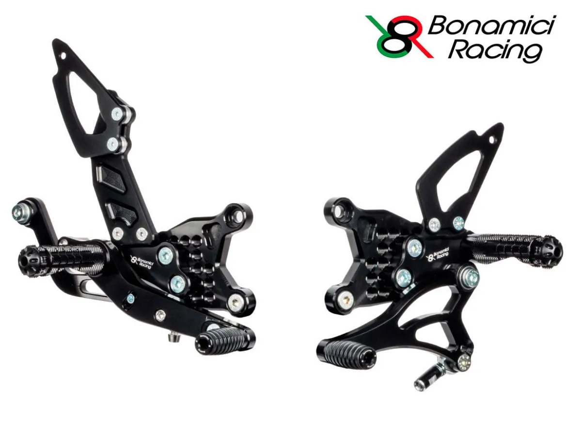 PEDANE ARRETRATE STRADALI BONAMICI + KIT LUCE APRILIA RSV4 / FACTORY 2017-2024