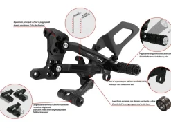 PEDANE REGOLABILI CNC RACING CARBON DUCATI STREETFIGHTER V4 / S 2020-2022