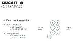 PEDANE REGOLABILI PILOTA RIZOMA DUCATI PANIGALE V4 / S / R 2018-2022