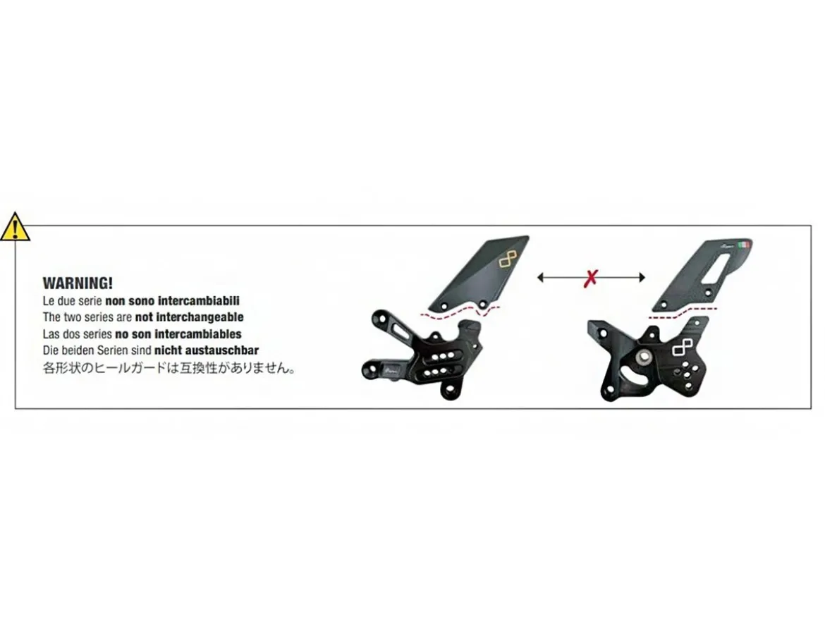 PEDANE REGOLABILI R VERSION LIGHTECH DUCATI PANIGALE V4 / S / R 2025-2026
