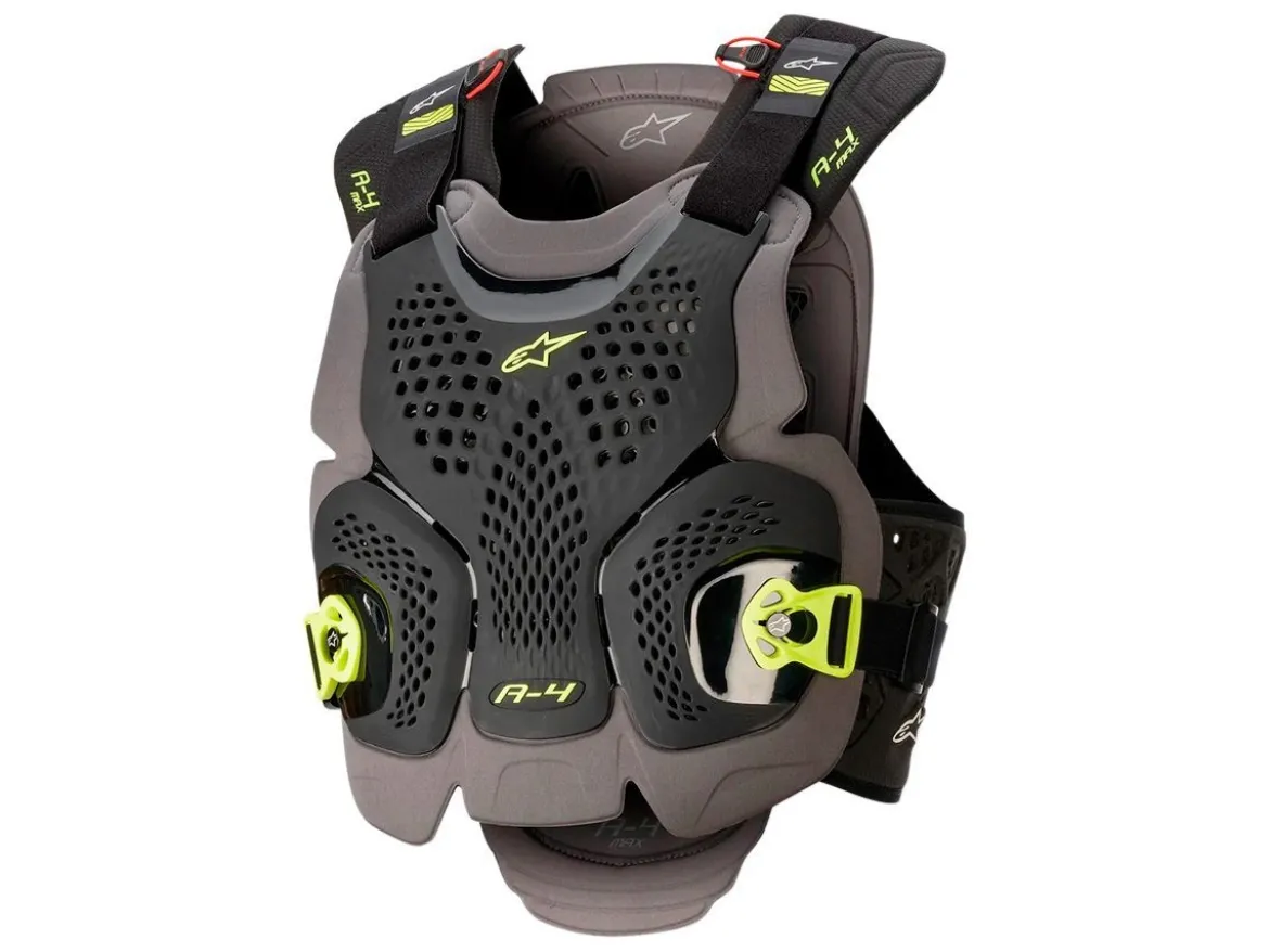 PETTORINA A-4 MAX ALPINESTARS NERO / GIALLO FLUO