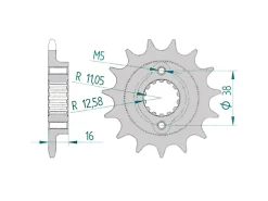 PIGNONE AFAM PASSO 520 ACCIAIO DUCATI MONSTER 620 / DARK 2002-2006
