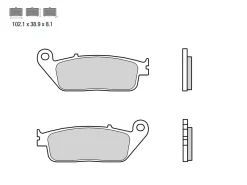 SET PASTIGLIE FRENO ANTERIORE BREMBO TRIUMPH STREET TRIPLE 675 2008 IN POI
