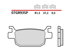 SET PASTIGLIE FRENO POSTERIORE BREMBO BENELLI TRK 502 / X 2017-2024