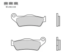 SET PASTIGLIE FRENO POSTERIORE BREMBO BMW R 1200 GS ADVENTURE 1200 2006-2013