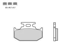 SET PASTIGLIE FRENO POSTERIORE BREMBO YAMAHA YZ 125 1990-1995