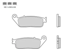 SET PASTIGLIE FRENO POSTERIORE BREMBO HONDA VFR F 750 1990-1997