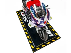 TAPPETO MOTO RETTANGOLARE ORIGINALE WRS CON LOGO E LINEA GIALLA