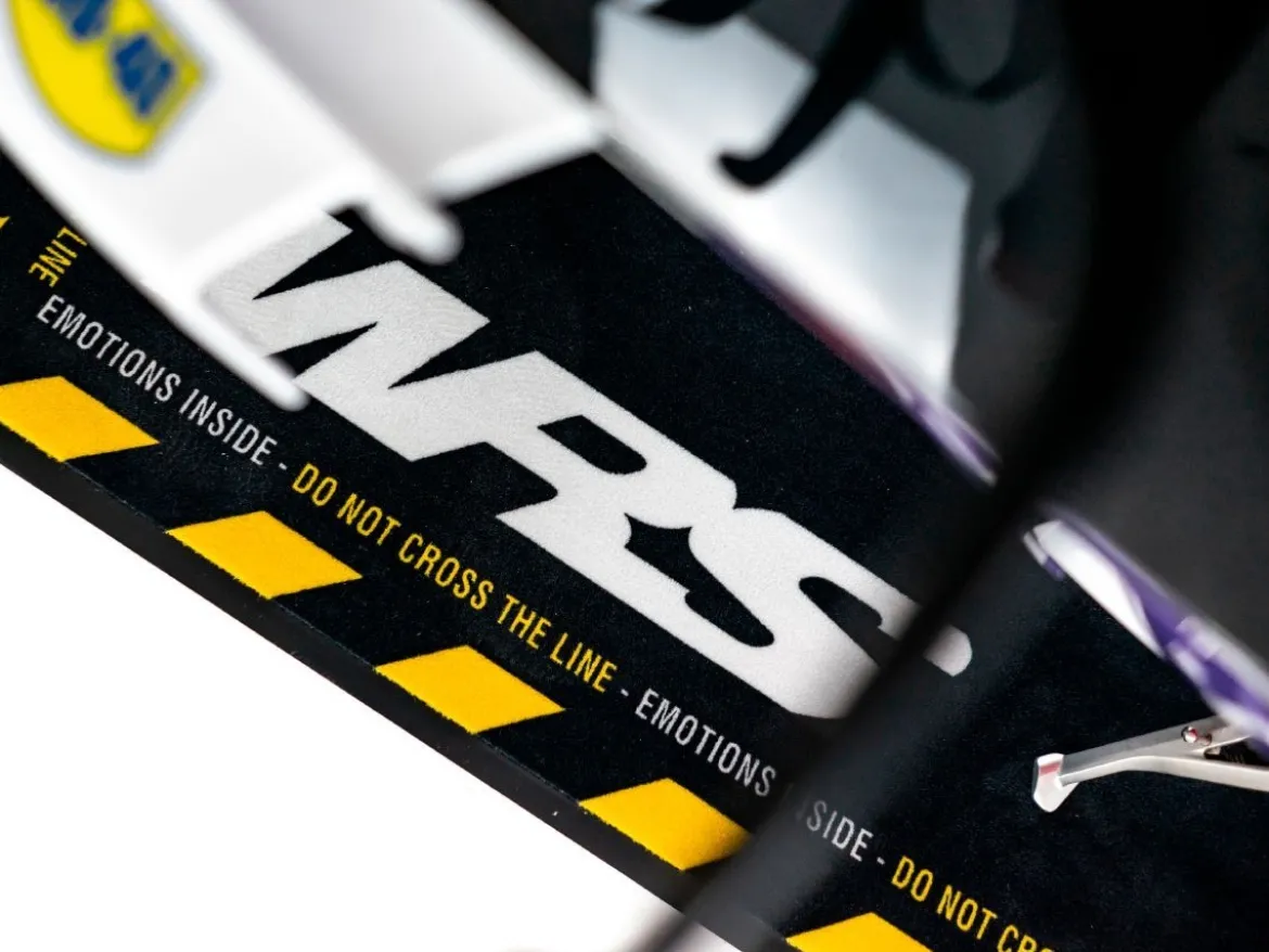 TAPPETO MOTO RETTANGOLARE ORIGINALE WRS CON LOGO E LINEA GIALLA