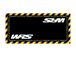 TAPPETO MOTO RETTANGOLARE ORIGINALE WRS CON LOGO E LINEA GIALLA