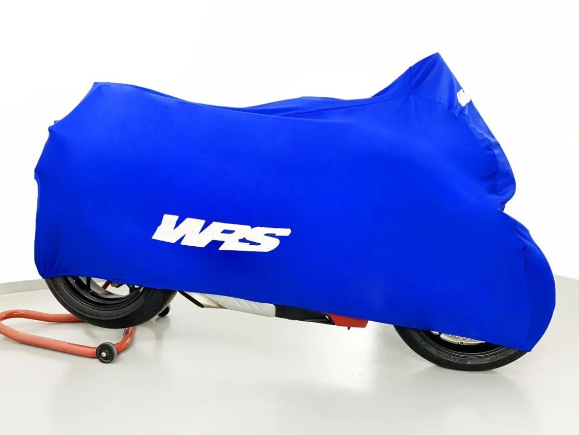 TELO COPRIMOTO BLU CON LOGO BIANCO WRS UNIVERSALE