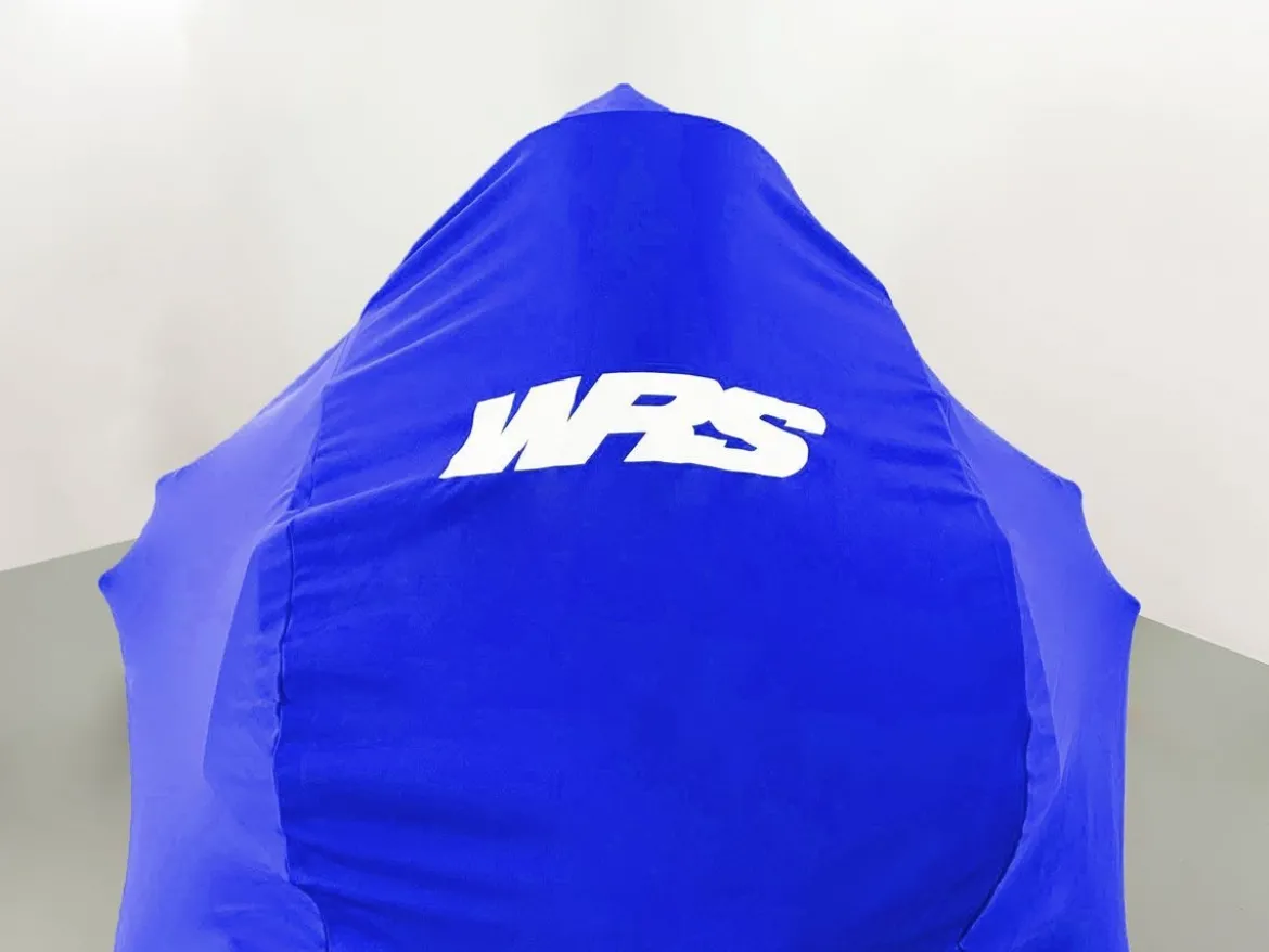 TELO COPRIMOTO BLU CON LOGO BIANCO WRS UNIVERSALE