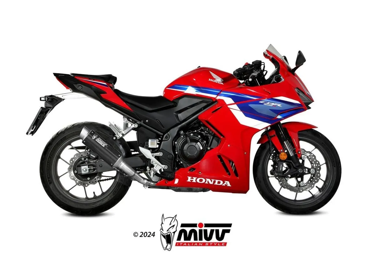TERMINALE GP PRO INOX NERO MIVV HONDA CBR 500 R 2024-2026
