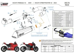 TERMINALE MIVV DELTA RACE INOX NERO CARBONIO DUCATI STREETFIGHTER V2 2022-2024