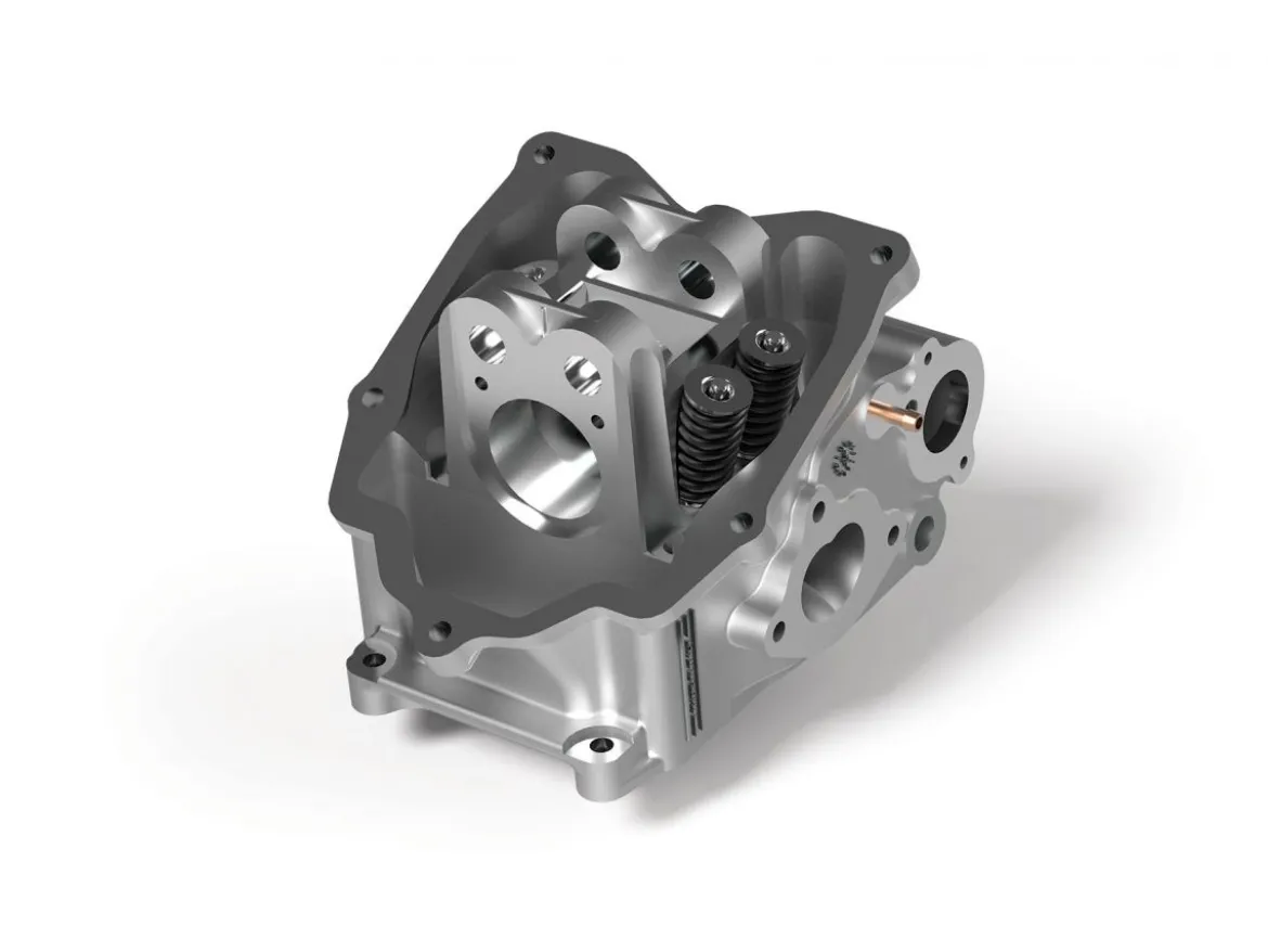 TESTA V4 HEAD 74-75,5 IN ALLUMINIO AD H2O PER MAXISCOOTER DA 200 A 300 CC MALOSSI PIAGGIO X8 200 4T LC