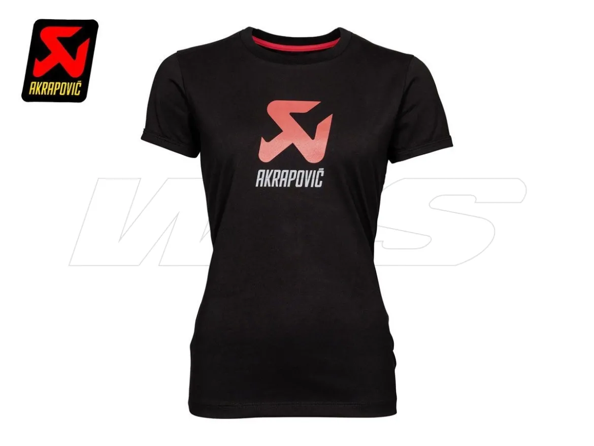 T-SHIRT DONNA NERA UFFICIALE AKRAPOVIC