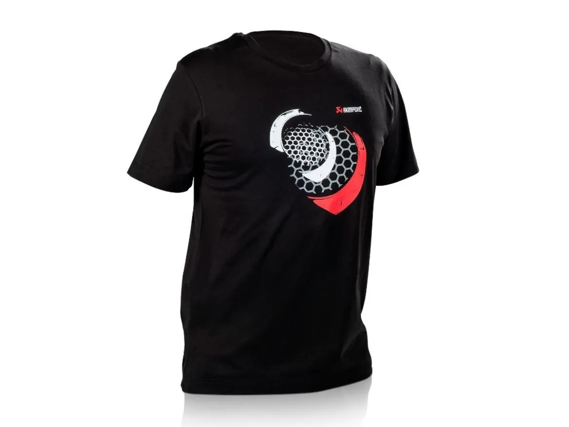T-SHIRT UOMO NERA UFFICIALE AKRAPOVIC LINEA CORPO CON LOGO