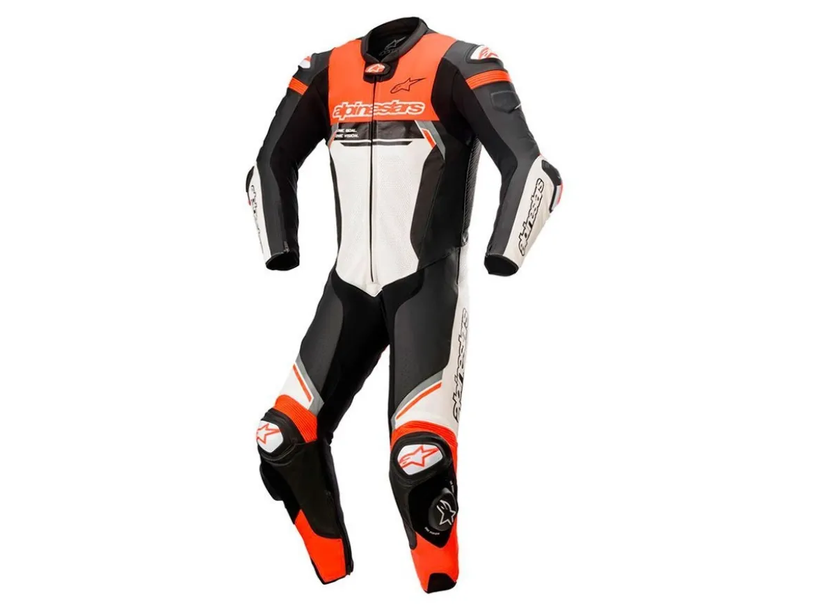 TUTA PELLE INTERA MISSILE IGNITION V2 ALPINESTARS NERO / BIANCO / ROSSO