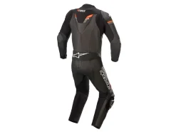 TUTA PELLE RACING GP FORCE CHASER ALPINESTARS NERO / ROSSO FLUO